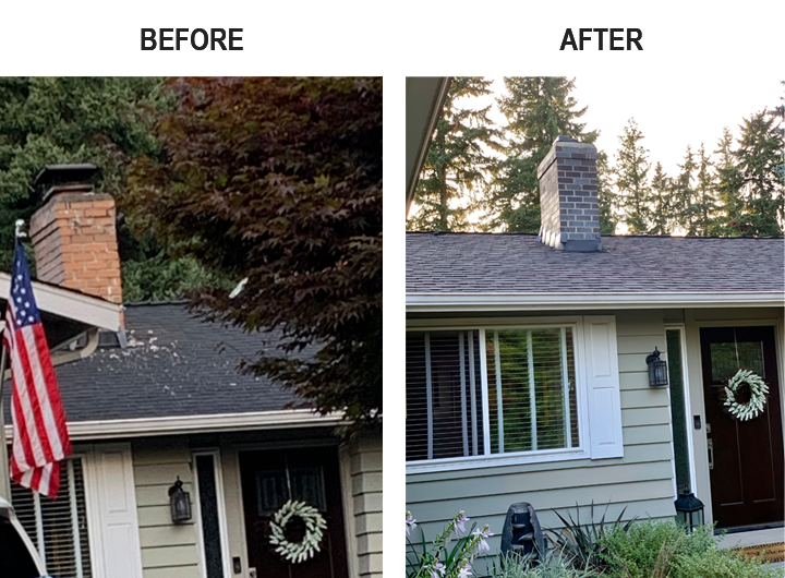 Chimney Before and After